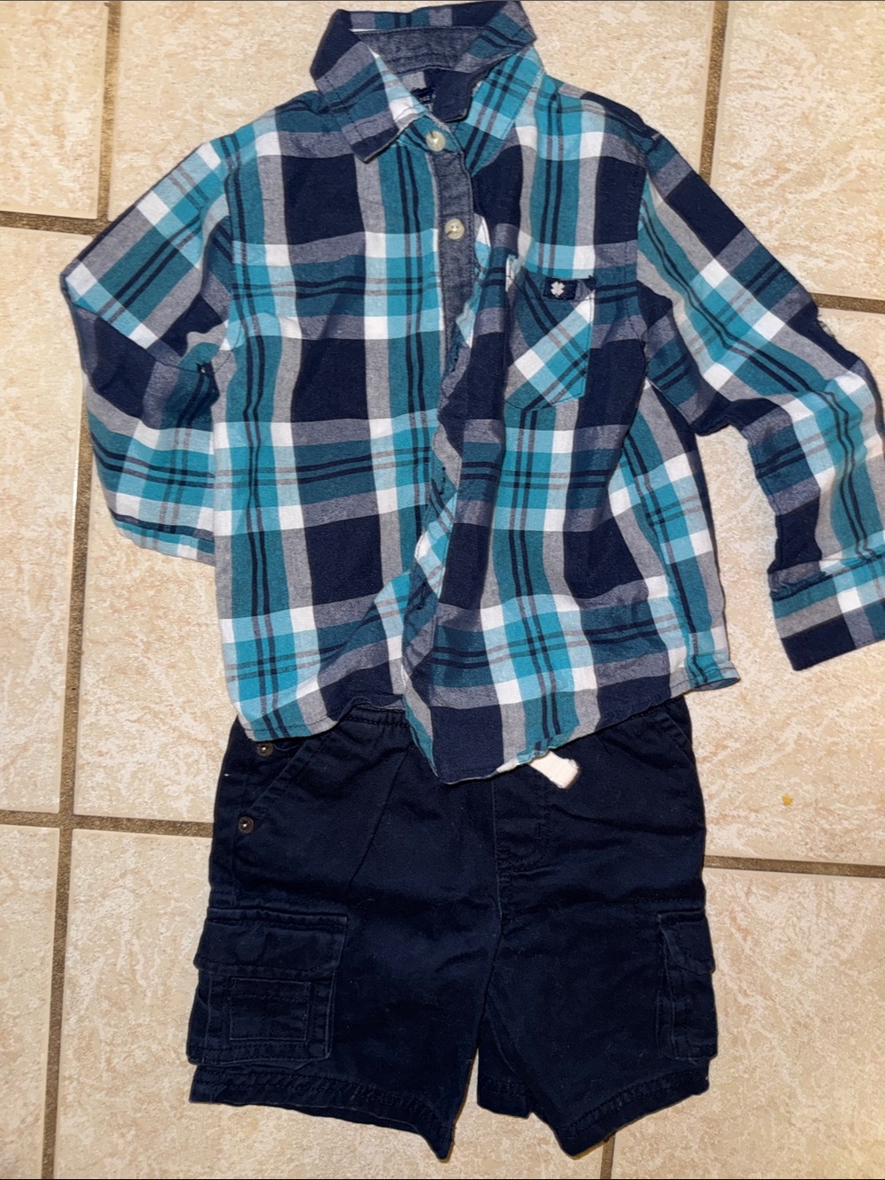 Lucky Brand Boys Teal, Navy & navy cat & jack shorts